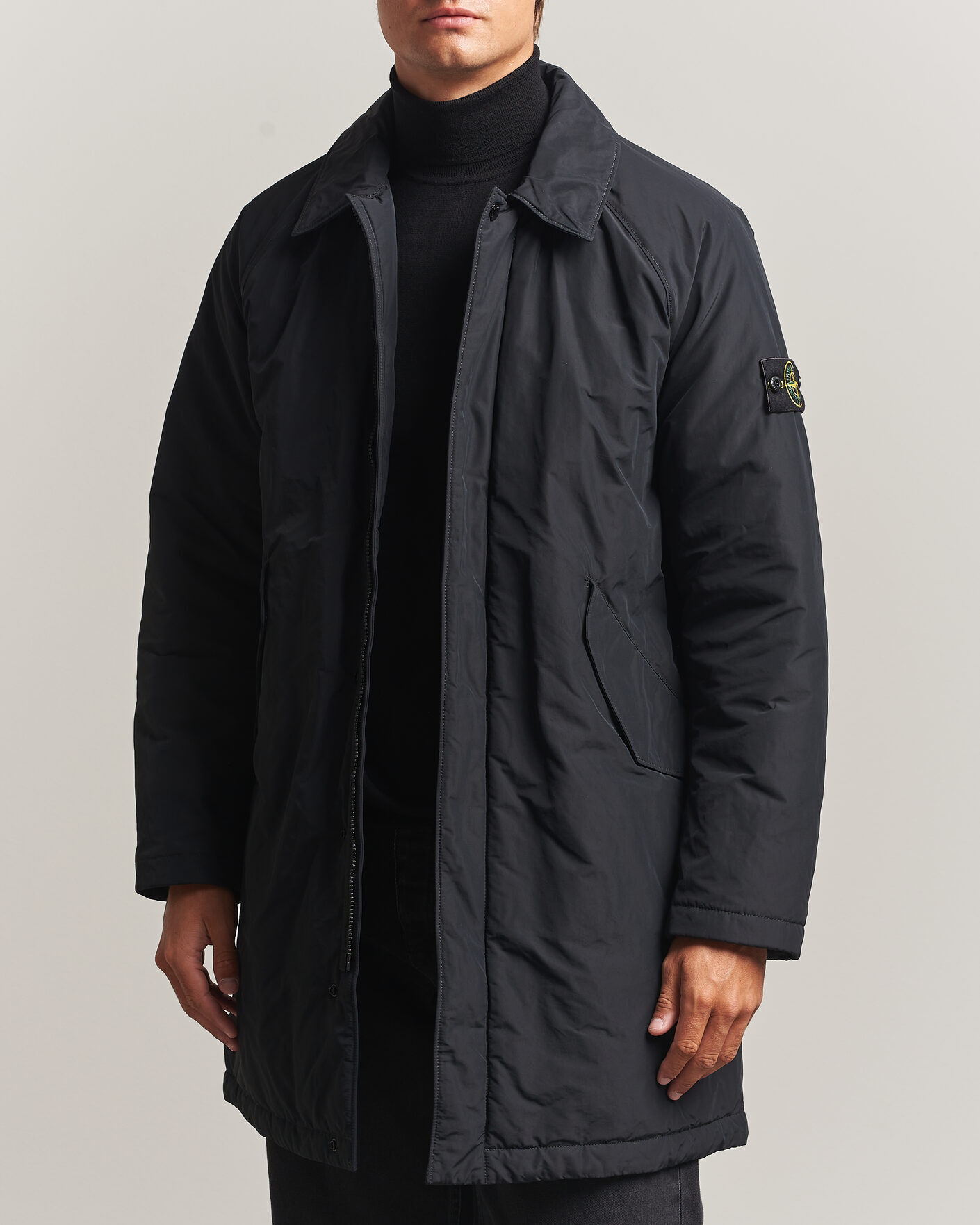 Stone Island Micro Reps Padded Coat Black men XXL Sort
