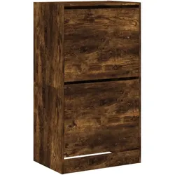 vidaXL Schuhschrank mit 2 Klappen Räuchereiche 60x42x108 cm