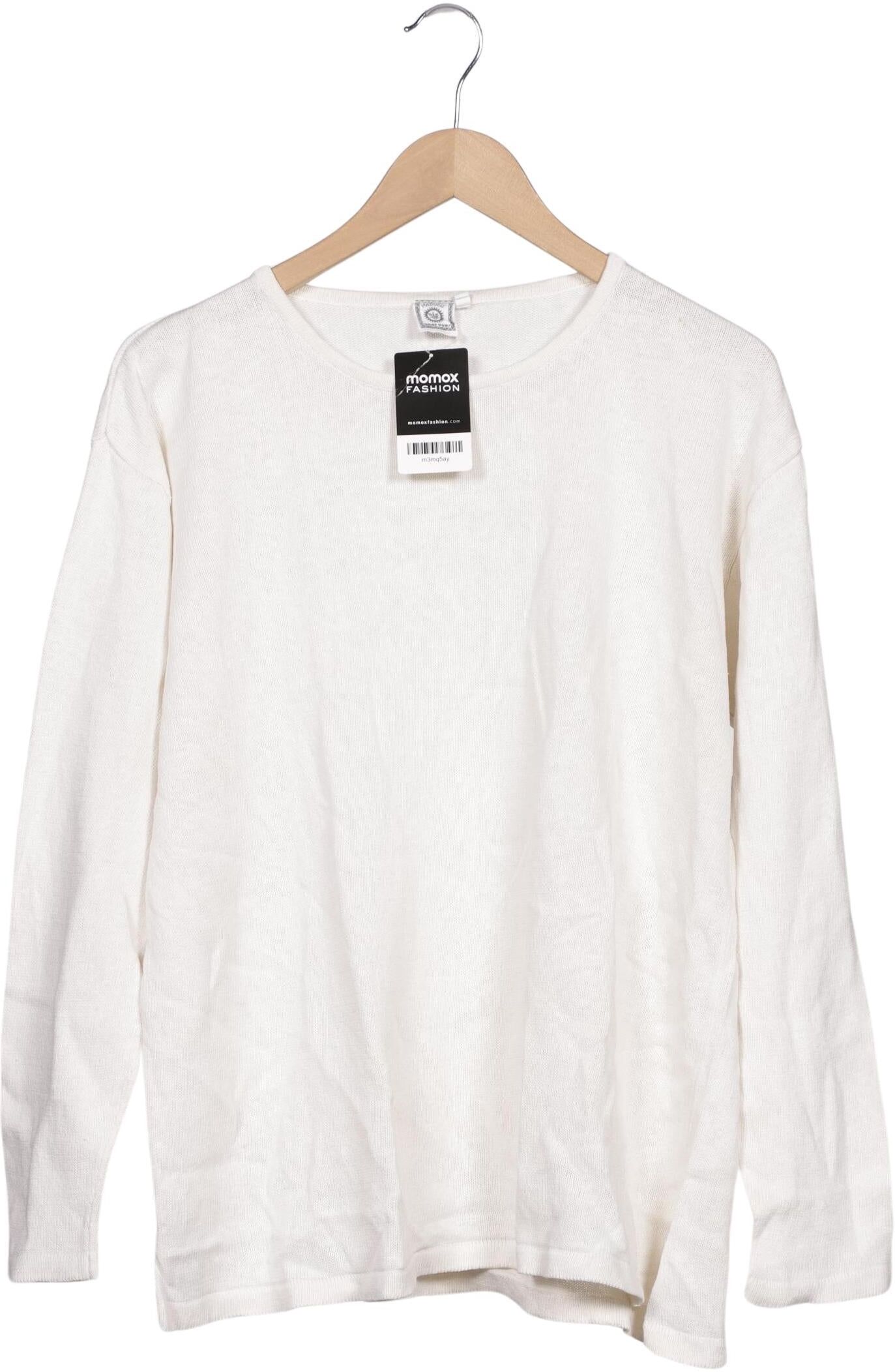 madness Damen Pullover, Cremeweiß, Gr. L, Hanf / Baumwolle - Second Hand