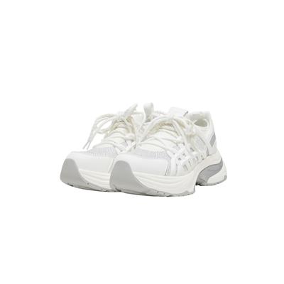 Sneaker BUFFALO "Buffalo SENTA GLAM", Damen, Gr. 40, weiß (weiß, silber), Polyurethan, Schuhe Sneaker