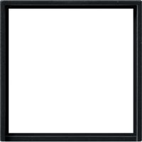 Adapterrahmen mit quadratischem Ausschnitt 50 x 50 mm schwarz, Retail