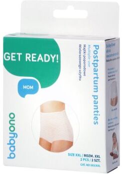 BabyOno Get Ready Multiple-use Mesh Panties cuecas pós-parto tamanho XXL 2 un.. Get Ready Multiple-use Mesh Panties