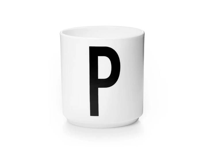 Design Letters - AJ Porzellan Becher P, weiss