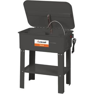 Unicraft Teilewaschgerät TWG 80, für Lösemittel, 80 Liter Kabinenvolumen, Waschpinsel & Pumpe mit 3,3 l/min