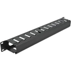 DELOCK 19" Kabelmanagement mit 2 Öffnungen 1 HE schwarz