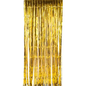 Oblique-Unique Lametta 528, glatt, gold, Vorhang selbstklebend, aus Aluminiumfolie, 92 x 245 cm