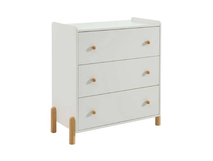 Kommode BAÏTA MONA 3 Schubladen 40x86.4x87.5cm weiss wasserfarbe