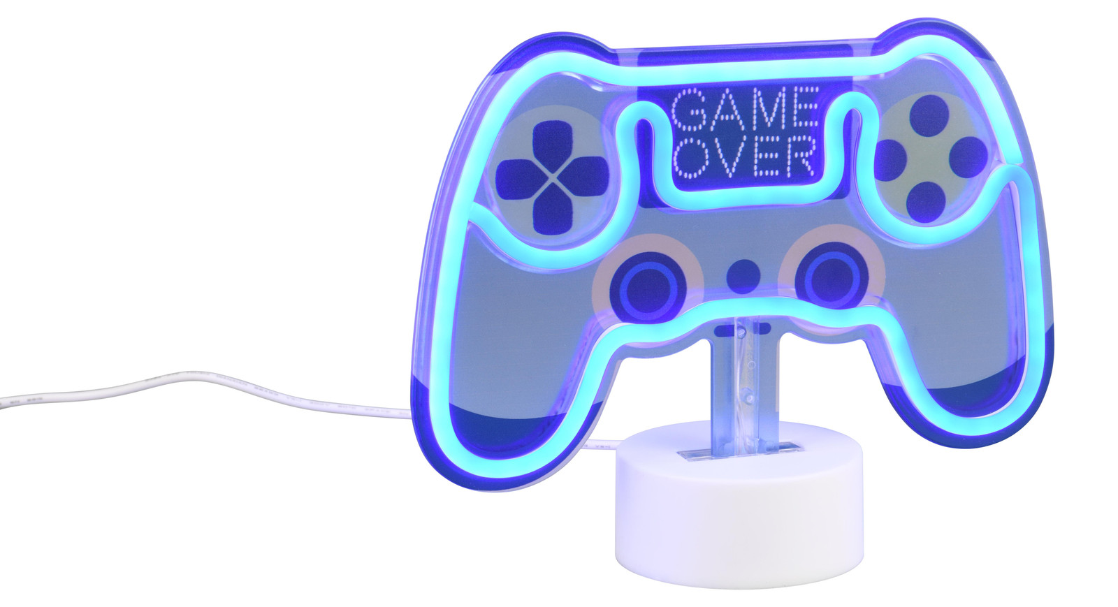 TRIO Neon tafellamp Control blauw met LED en USB
