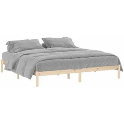 vidaXL Massivholzbett ohne Matratze 193x203 cm Kiefer