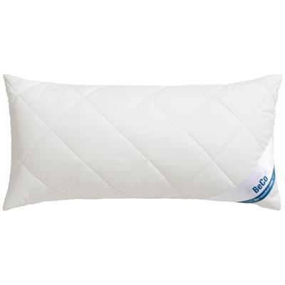 Microfaserkissen BECO "BeCo Greenfirst gestepptes Kopfkissen 40x80 & 80x80cm", weiß, B:40cm L:80cm, Obermaterial: 100% Polyester, Kopfkissen
