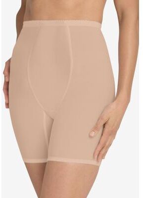 Plus Size Women's High-Waist Power Mesh Long Leg Shaper by Secret Solutions in Nude (Size 1X) Shapewear
