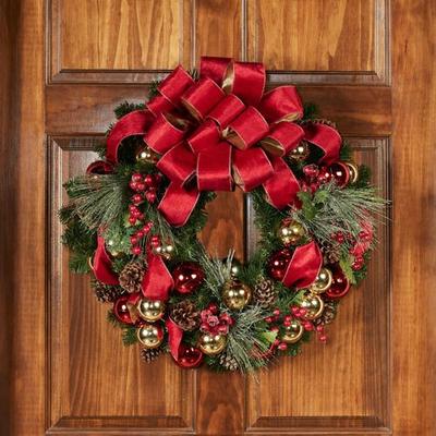Creative Labs Holiday Greetings Wreath Red , Red