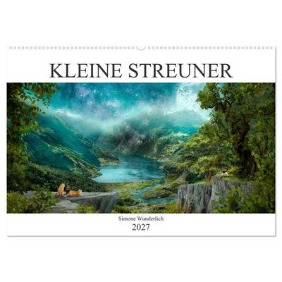Kleine Streuner (Wandkalender 2027 DIN A2 quer), CALVENDO Monatskalender