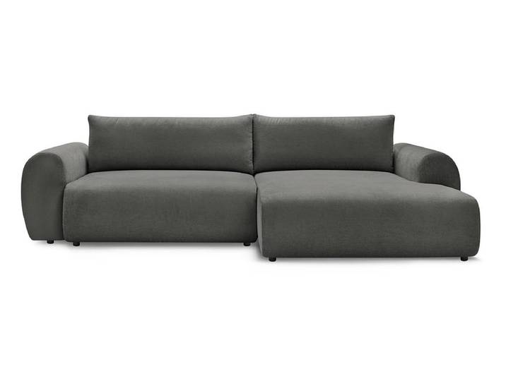 Ecksofa BOBOCHIC LUCIEN Stoff dunkelgrau