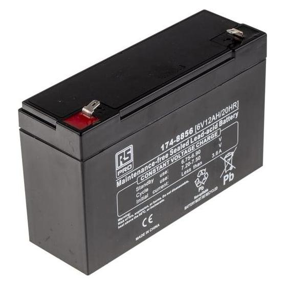 RS PRO 6 V VRLA Lead Acid Battery (12000 mAh, 6 V) (1748856)