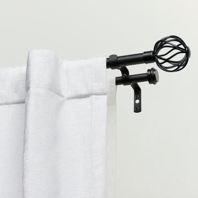 ATI Home Ogee 1"" Adjustable Curtain Rod and Finial Set"