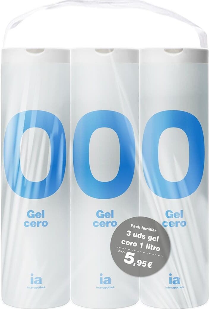 INTERAPOTHEK Gel de Baño Natural Cero 3x1L