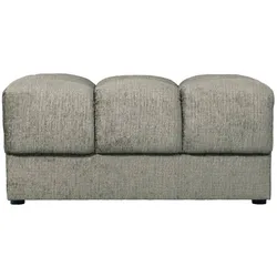 Hocker Date aus Struktursamt, klassisch gepolstert, Farbe Frost, hochwertig und pflegeleicht
