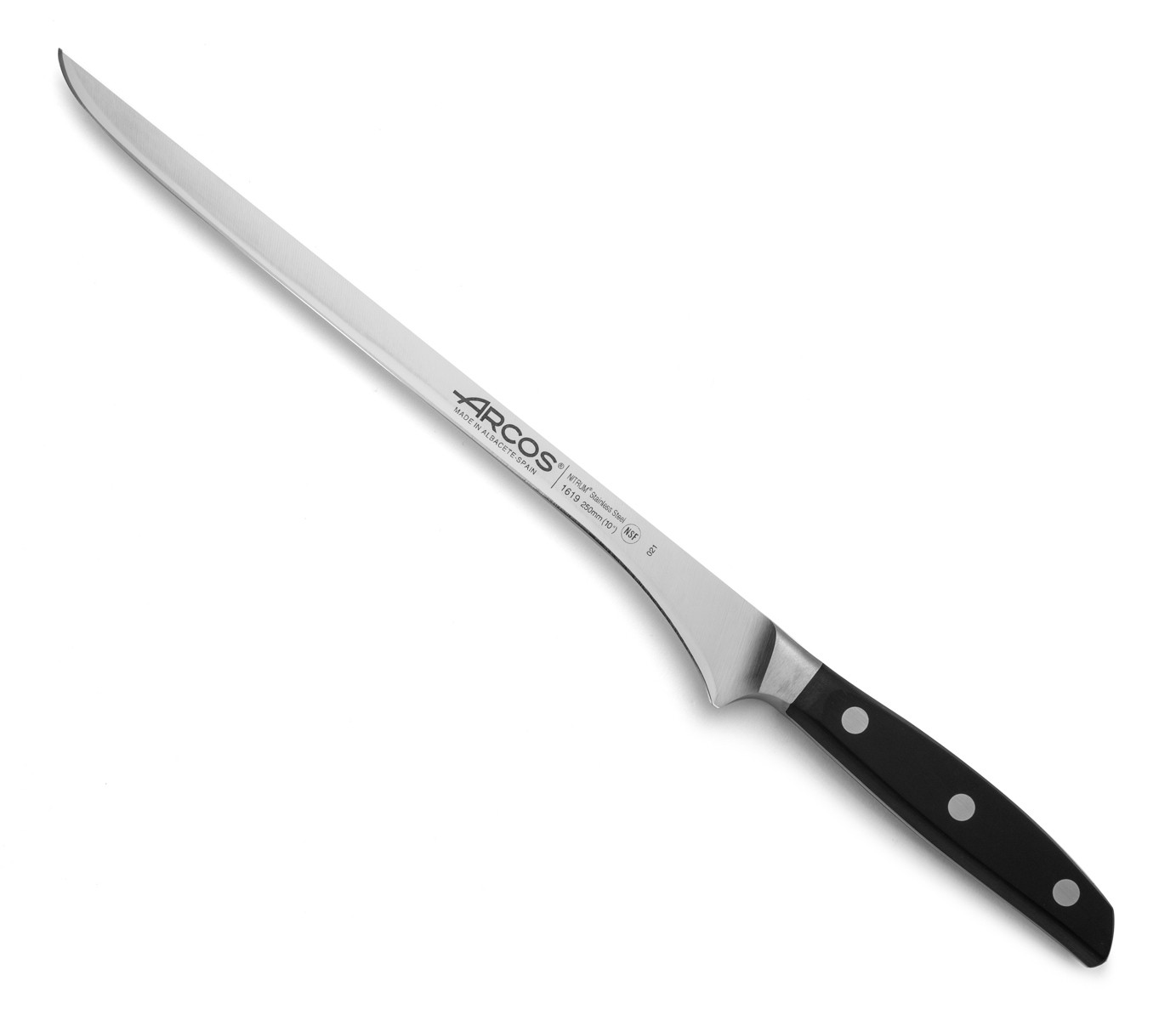 Arcos Manhattan Schinkenmes - Lang en smal mes met flexibele lemmet voor ham en vlees