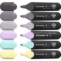 Schneider Schreibgeräte Textmarker Textmarker Job Pastell (grau) Karton-Etui 6 Stück sortiert 115099 1 mm, 5 mm 6 St.