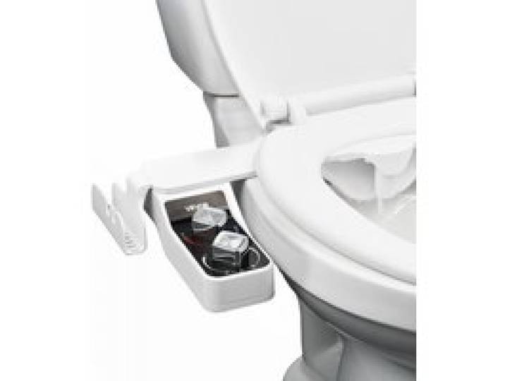 VEVOR Pulvérisateur Bidet Non Électrique, Accessoire pour Bidet Toilette Ultra Fin de 7 mm, Pression d'Eau Réglable, Doubles Buses Rétractables, Eau Chaude et Froide, pour Lavage Arrière et Féminin