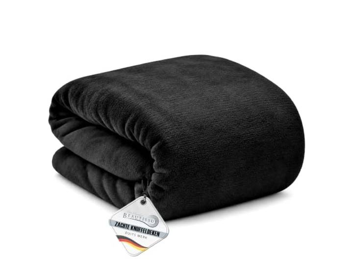 Beautissu Knuffeldeken XXL warme deken sprei fleece bedsprei bankhoes