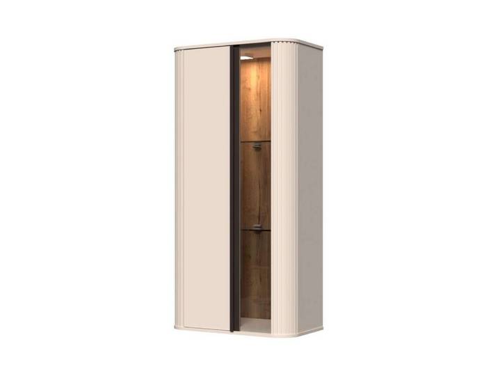 OTTO home Hängevitrine Rondo, Wandschrank, Schwebendes Design für modernen Wohnraum UV lackiert, Soft Close Funktion, Beleuchtung, Wandmontage