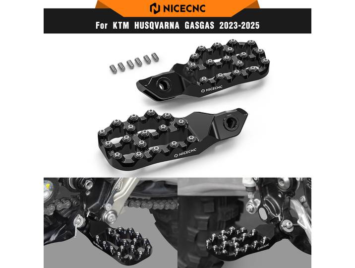 NICECNC pour KTM EXC 300 2024 repose-pieds repose-pieds 10mm inférieur pour KTM EXC-F 350 SXF 450 Husqvarna TE300 FE450 GasGas EC300