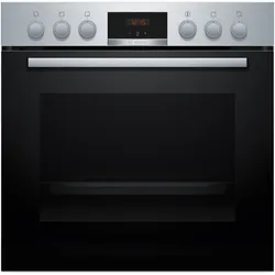 Bosch Hausgeräte EB-Herd-Set Express, Backofen + Herd Einbau, Silber