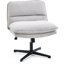 Drehstuhl Schneidersitz / Loungesessel Criss Cross 20 Stoff hellgrau hjh LIVING