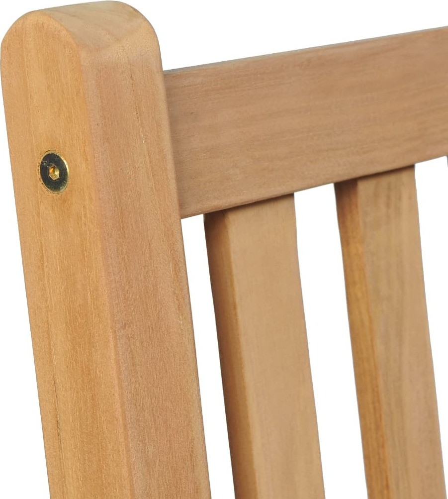 Set van 8 vidaXL Tuinstoelen van massief teakhout met koningsblauwe kussens