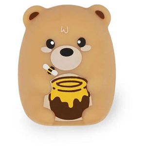 Legami Spitzer Mini Friends Teddybär, braun, Einfachspitzer, aus Silikon