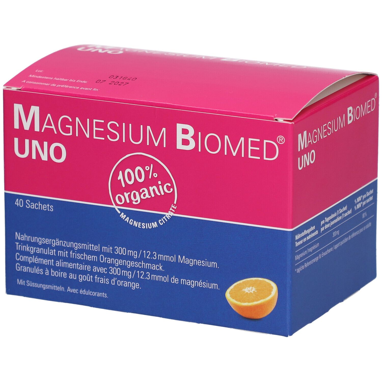 Magnesium Biomed Uno Gran Btl 40 Stk St Granulat
