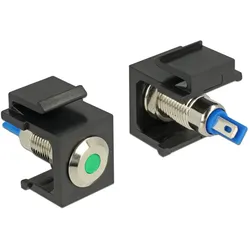 Delock Keystone LED grün 6 V flach, schwarz