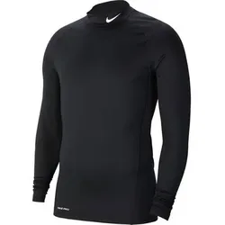 NIKE Underwear - Langarm Pro Warm Top Mock, Größe XXL in Schwarz Schwarz