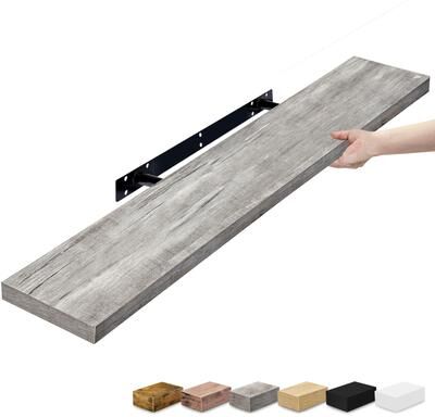 "Sorbus 35-Inch Wall Shelf with Hidden Mounting Hardware for Home Storage - 1 Piece - 9""L x 35""W x 1.5""H"