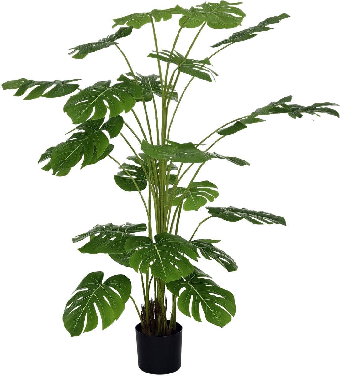 Kunstmatige Monstera Deliciosa kunstplant met 24 takken, 180 cm, groen