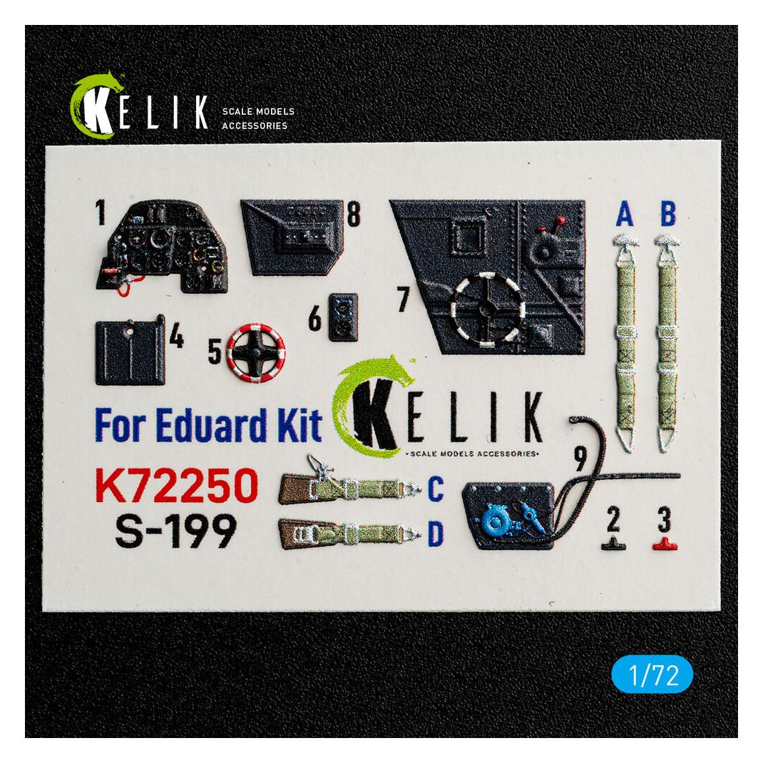 Kelik S-199 - interior 3D decals for Eduard (K72250)