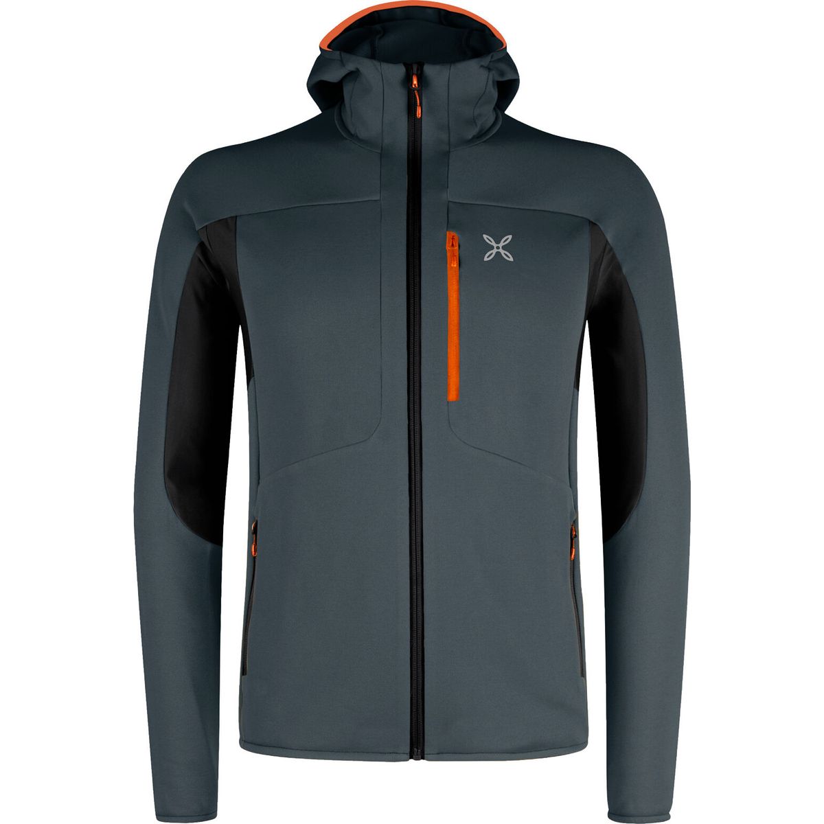 Montura Smooth 2 Hooded Maglia piombo/orange (9368) M MMAP63X-PS538-9368-M