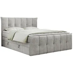BOXSPRINGBETT PREMIUM 11 KING 200/200 Hellgrau Struktur - H3