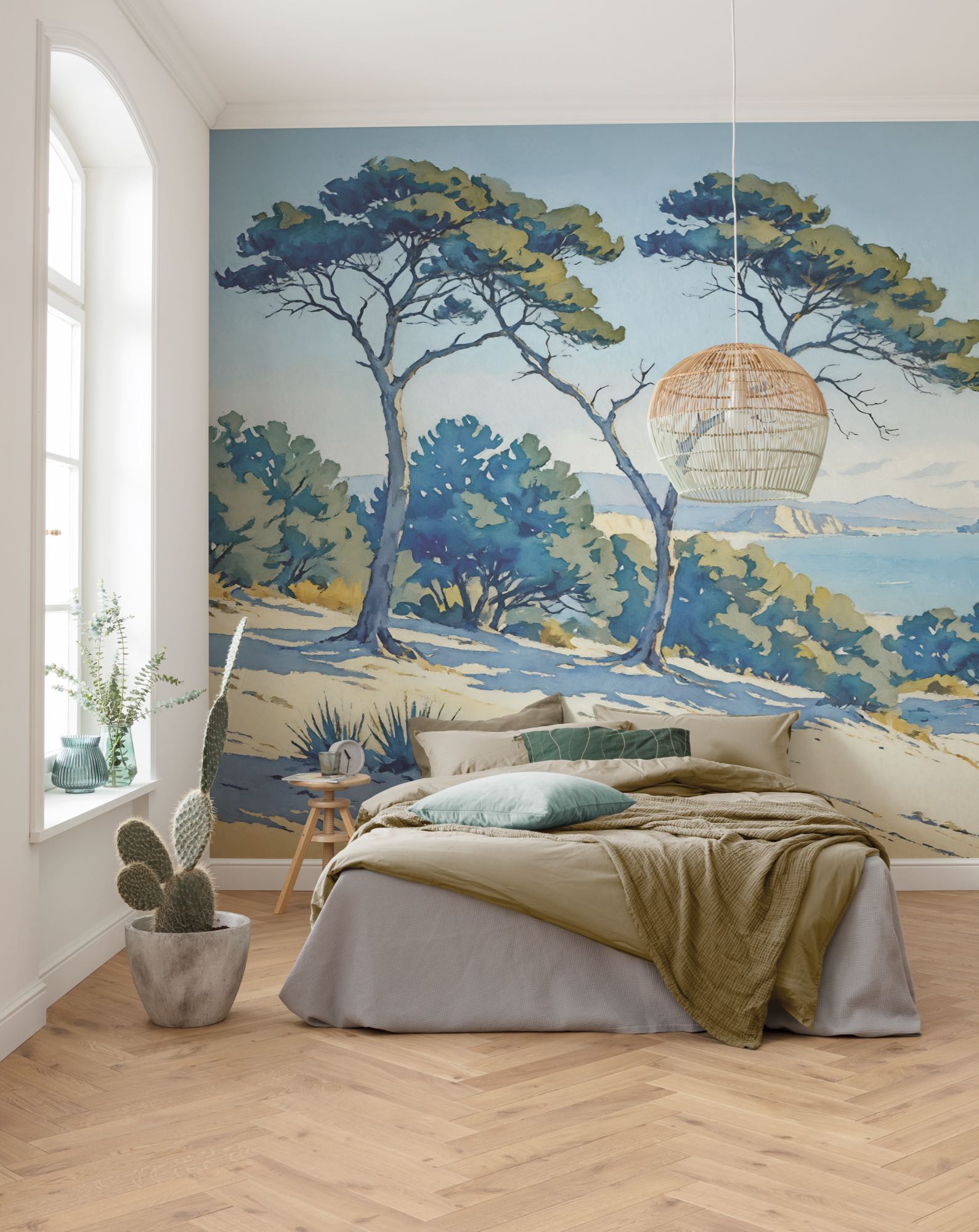 Fototapete KOMAR "Vlies Fototapete - Sandy Coast - Grösse 400 x 250 cm", blau, B:400m H:250m, Vlies, Tapeten, Fototapete blau B/L: 400m, Rollen: 1