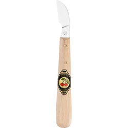 KIRSCHEN Kerbschnitzmesser mit Leder-Schneidenschutz lange schräge Schneide 3352100