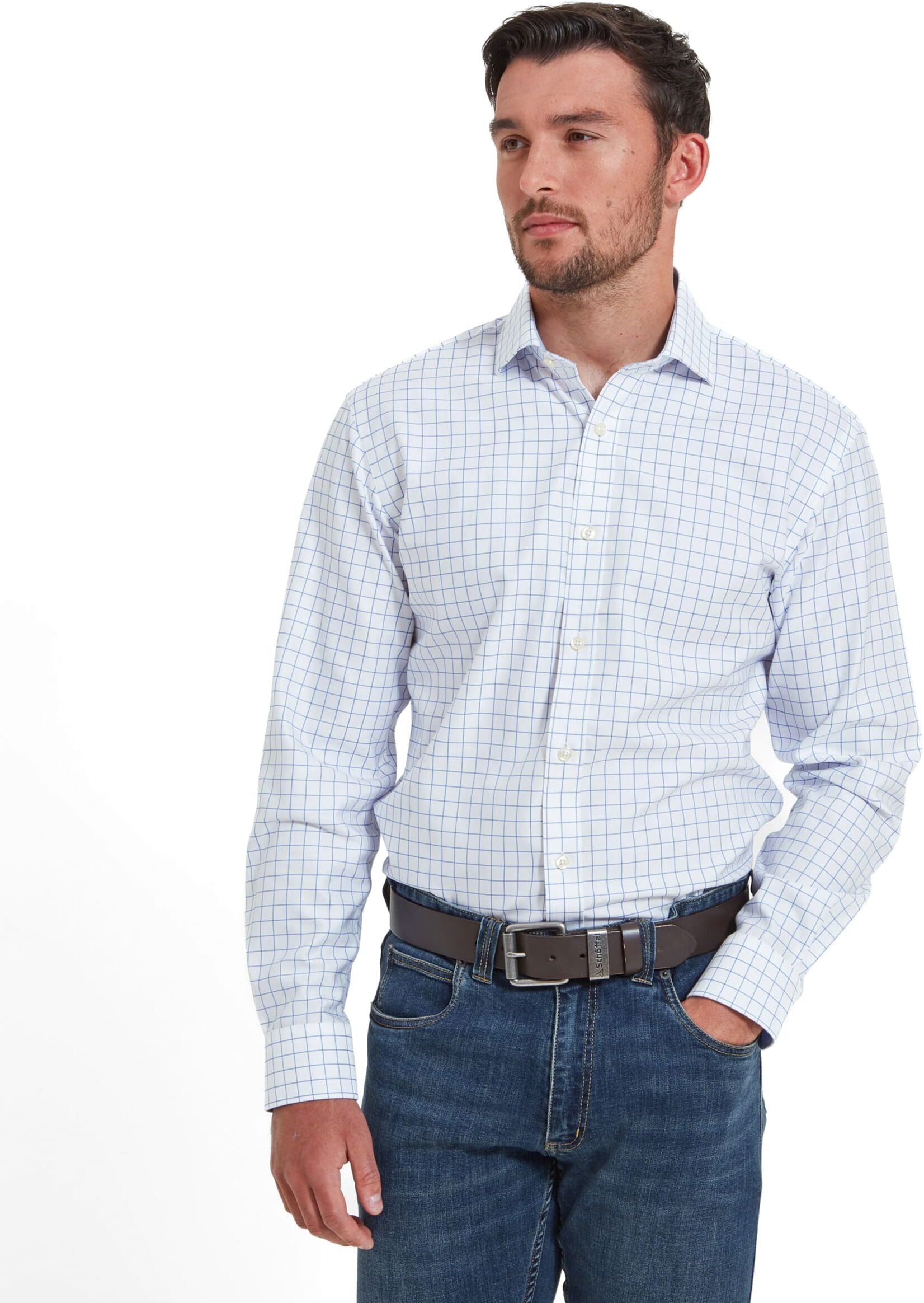 Schöffel Country Greenwich Tailored Shirt - Blue - Size 16S - Men
