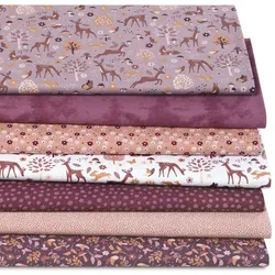 Patchwork- und Quiltpaket "Reh & Hase", braun-color