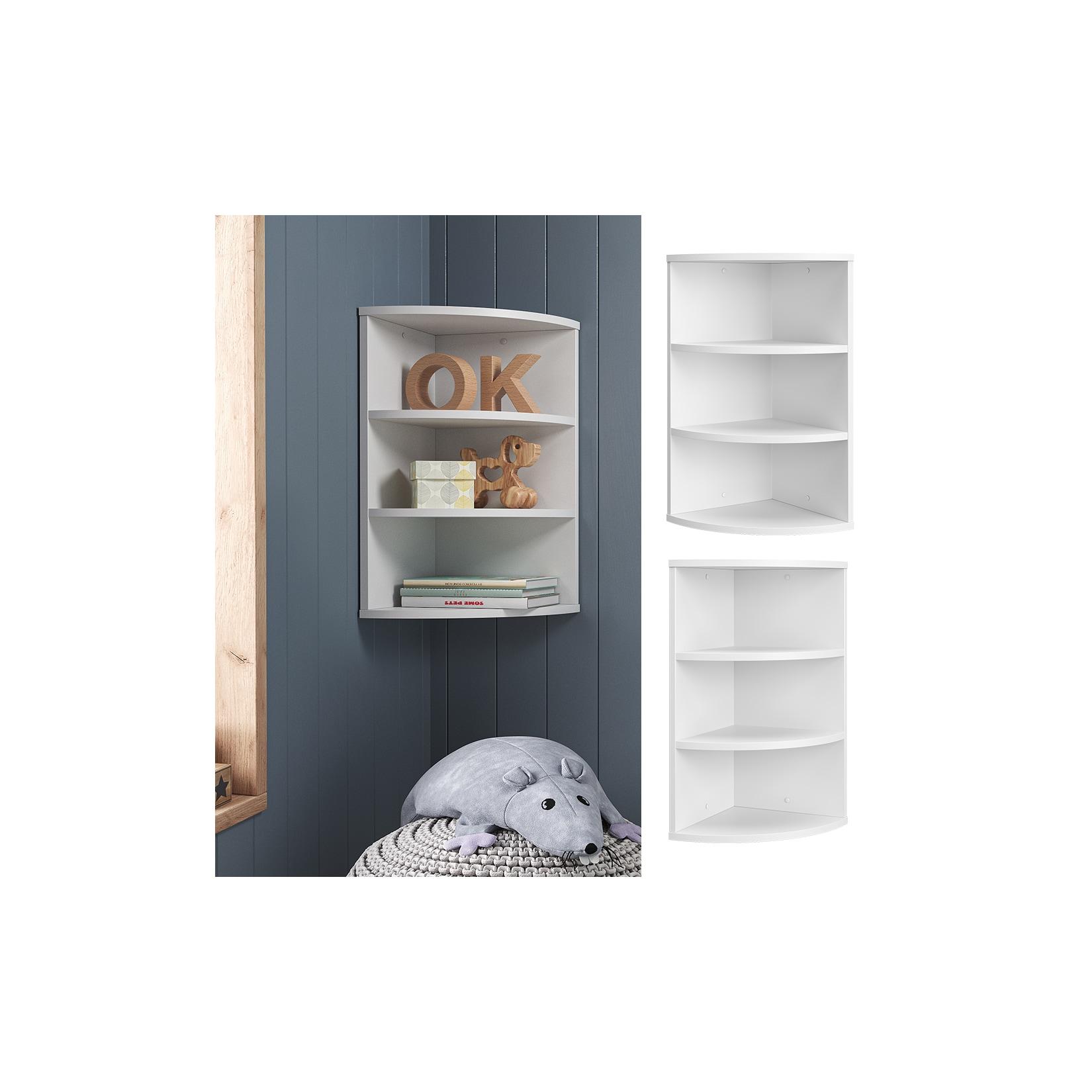 Vicco Eckregal Kinderregal Hängeregal Ecki Weiß 60 x 30 cm Wandregal Ablage