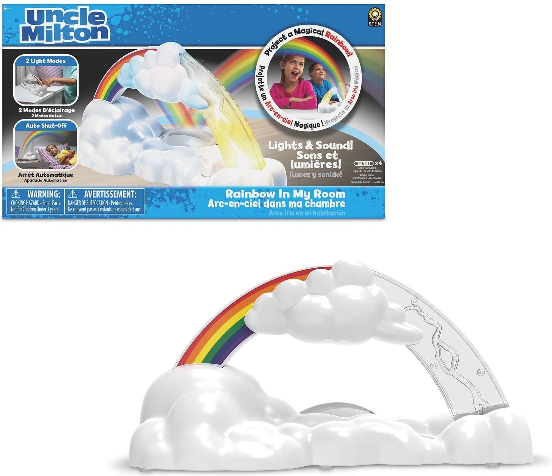 Uncle Milton Rainbow in My Room 2.0 - Interactive Rainbow Projector for Kids - Ages 3 and Up - Basic Fun