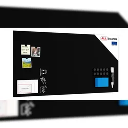 ALLboards Rahmenloses SLIMboard – Kreideoberfläche – 120×60 cm + Zubehör