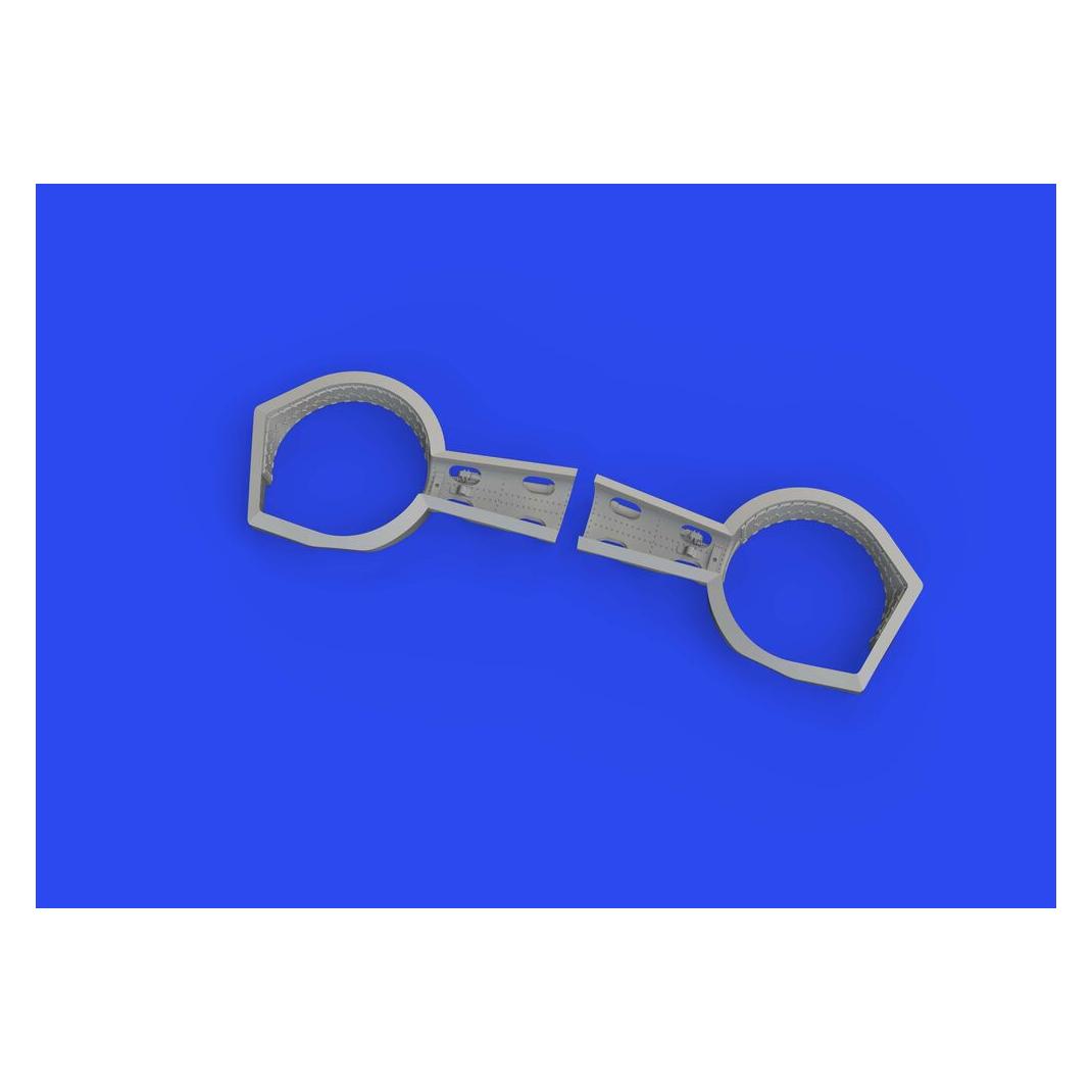 Eduard Bf 109F/G wheel bays angular PRINT 1/72 (672323)