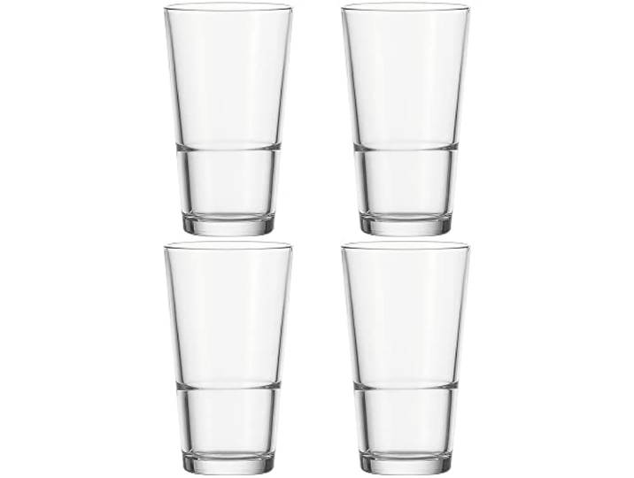 Leonardo Event XL Trink-Gläser, 4er Set, spülmaschinenfeste Longdrink-Gläser, stapelbare Trink-Becher aus Glas, Getränke-Set, 550 ml, 010818