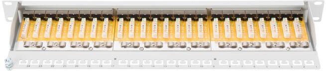 DIGITUS Panneau de brassage Cat.6 Classe E 24xRJ45 STP 7035 DN-91624S (DN-91624S)